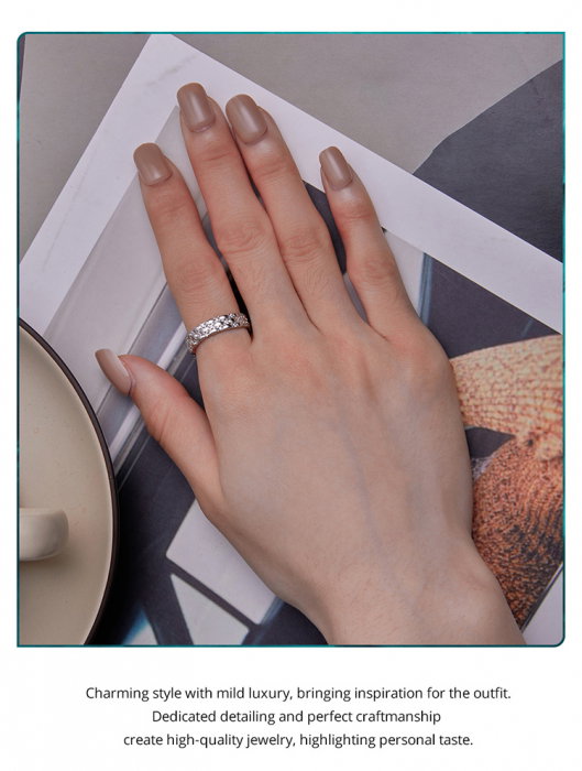 Inel argint elegant cu zirconii [9]