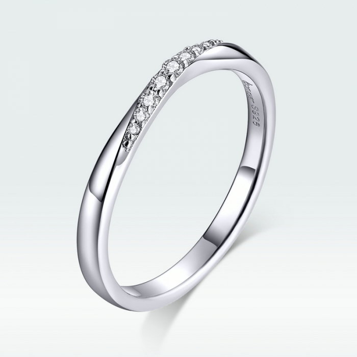 Inel argint elegant cu zirconii je t'aime [7]