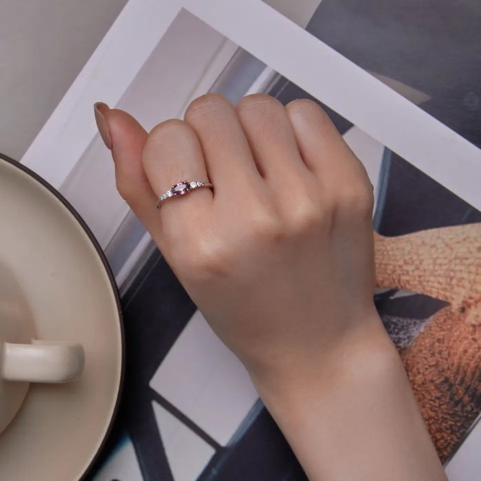 Inel argint elegant cu zirconii [3]