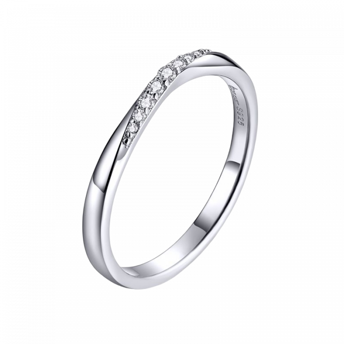 Inel argint elegant cu zirconii je t'aime [1]