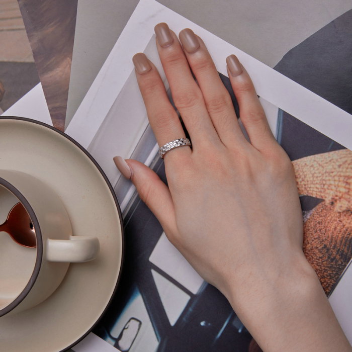 Inel argint elegant cu zirconii [7]