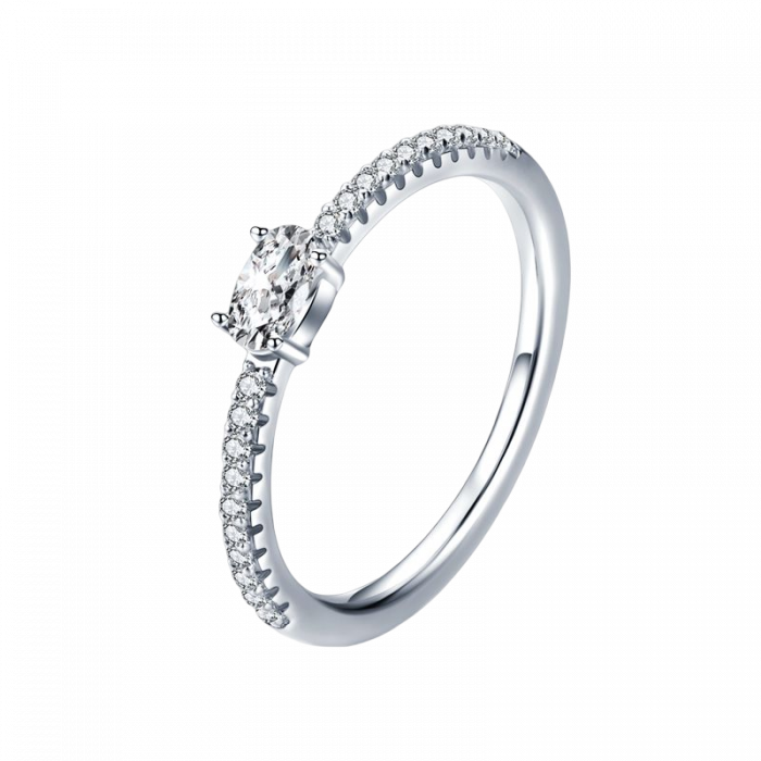 Inel argint elegant cu zirconii [1]