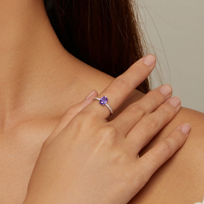 Inel argint elegant cu zirconiu tanzanit [6]