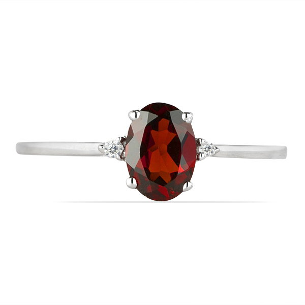 Inel argint Elisabeta, 925, cu granat si zirconiu alb - IVA0044 [2]