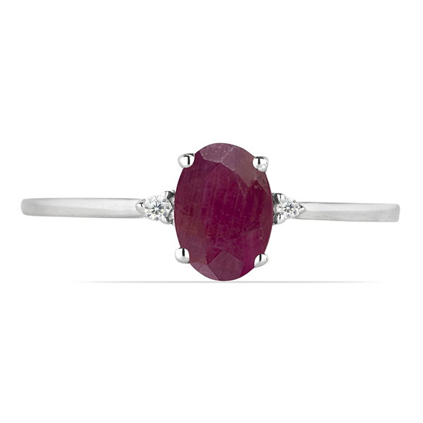 Inel argint Elisabeta, 925, cu rubin si zirconiu alb - IVA0047 [2]