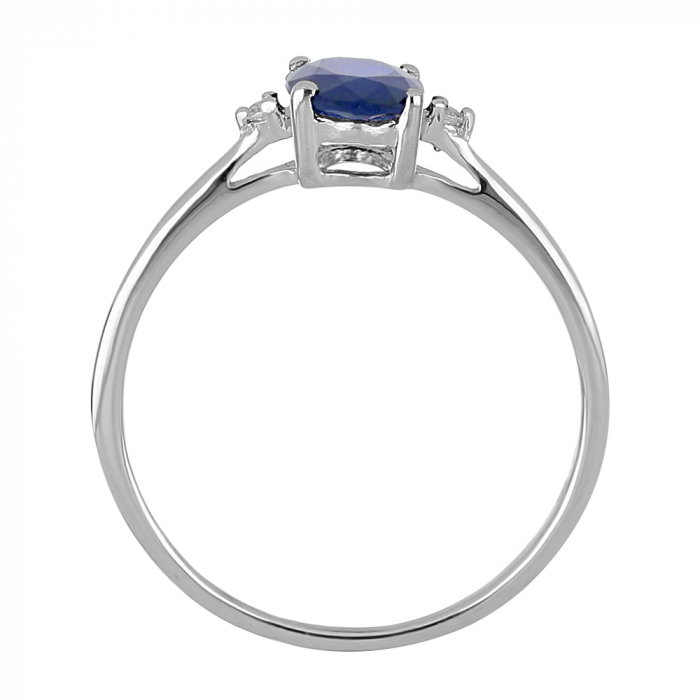 Inel argint Elisabeta, 925, cu safir si zirconiu alb - IVA0123 [4]