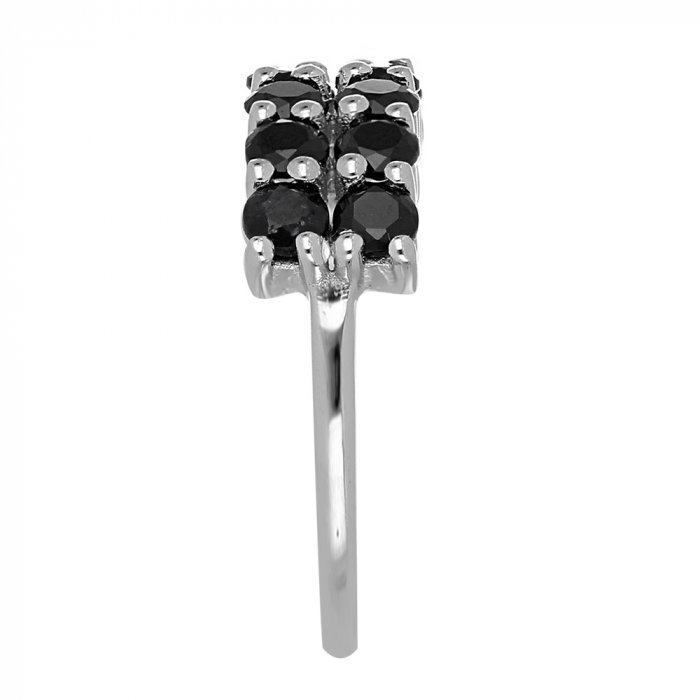 Inel argint Eternity cu 2 randuri de pietre Onix - IVA0101 [5]