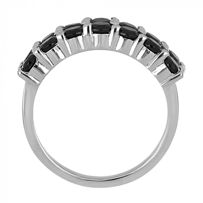 Inel argint Eternity cu 2 randuri de pietre Onix - IVA0101 [4]