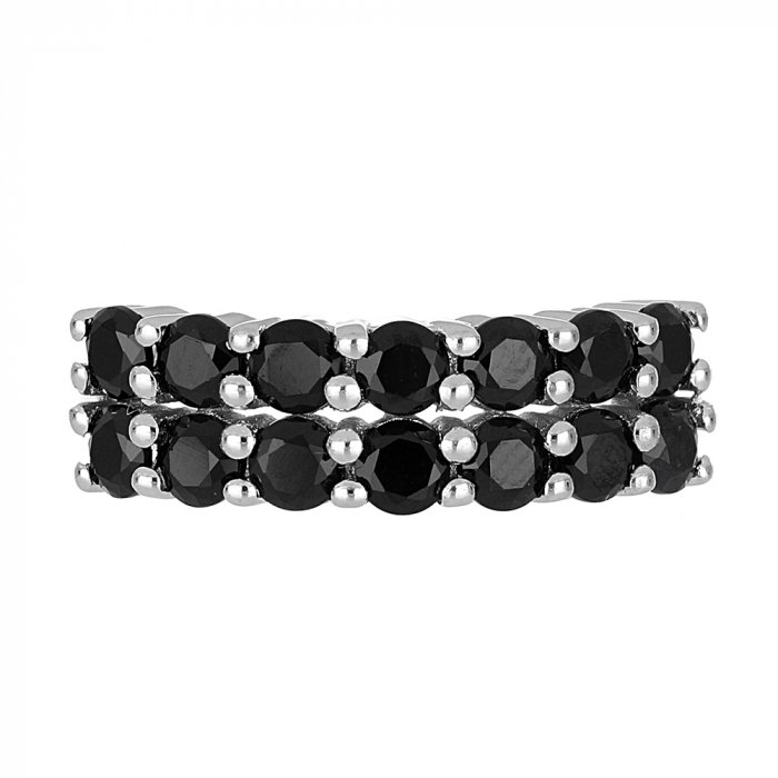 Inel argint Eternity cu 2 randuri de pietre Onix - IVA0101 [3]