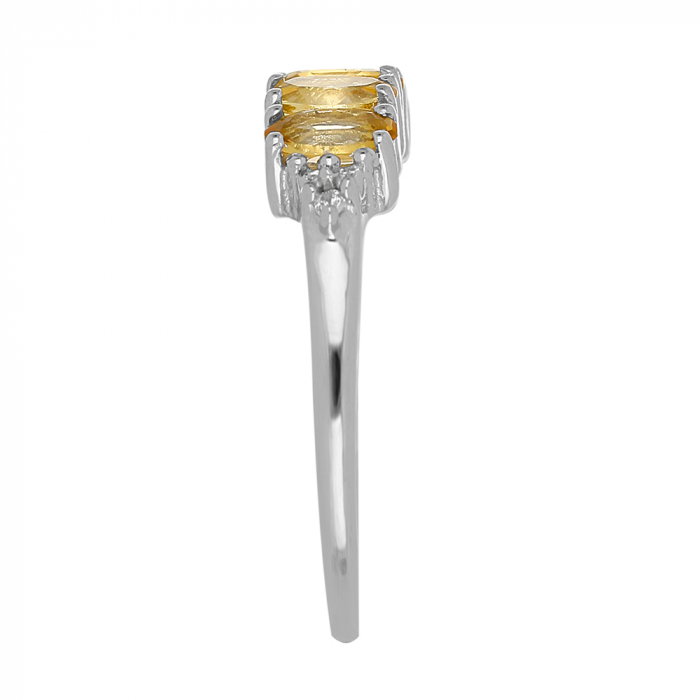 Inel argint eternity cu 5 pietre de citrin - IVA0097 [4]