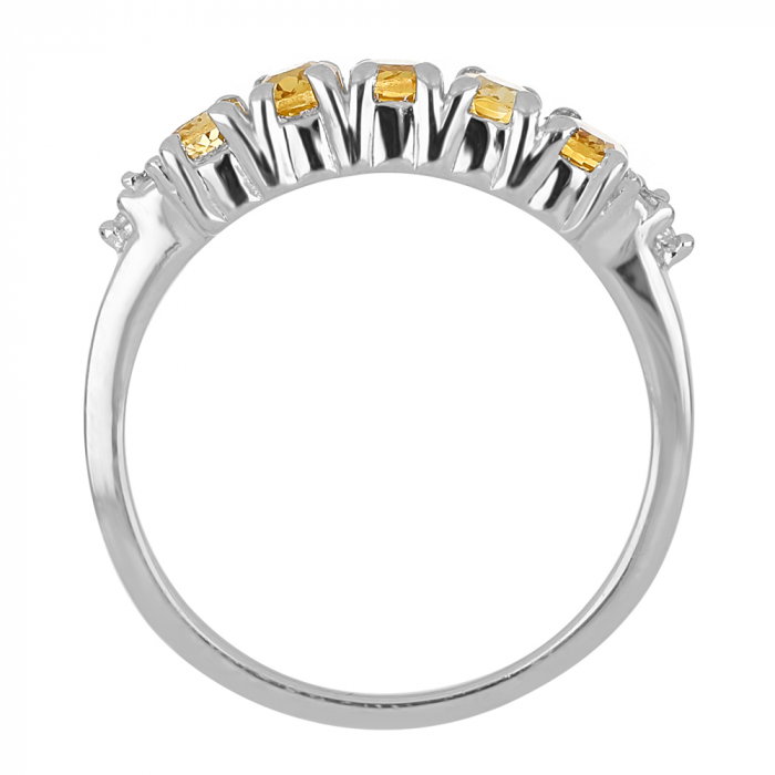Inel argint eternity cu 5 pietre de citrin - IVA0097 [5]