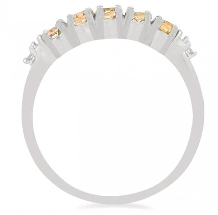 Inel argint eternity cu 5 pietre de citrin - IVA0097 [8]