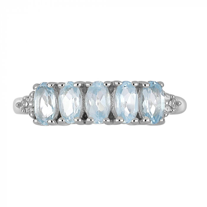 Inel argint eternity cu 5 pietre de topaz - IVA0100 [3]