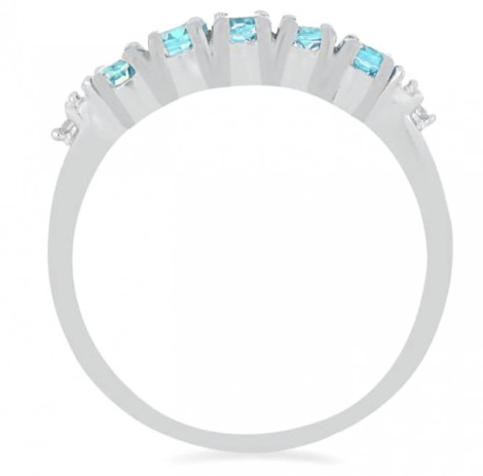Inel argint eternity cu 5 pietre de topaz - IVA0100 [7]