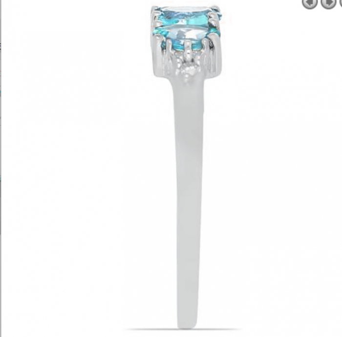 Inel argint eternity cu 5 pietre de topaz - IVA0100 [8]