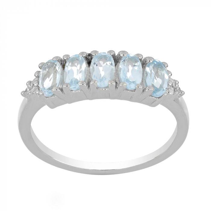 Inel argint eternity cu 5 pietre de topaz - IVA0100 [2]
