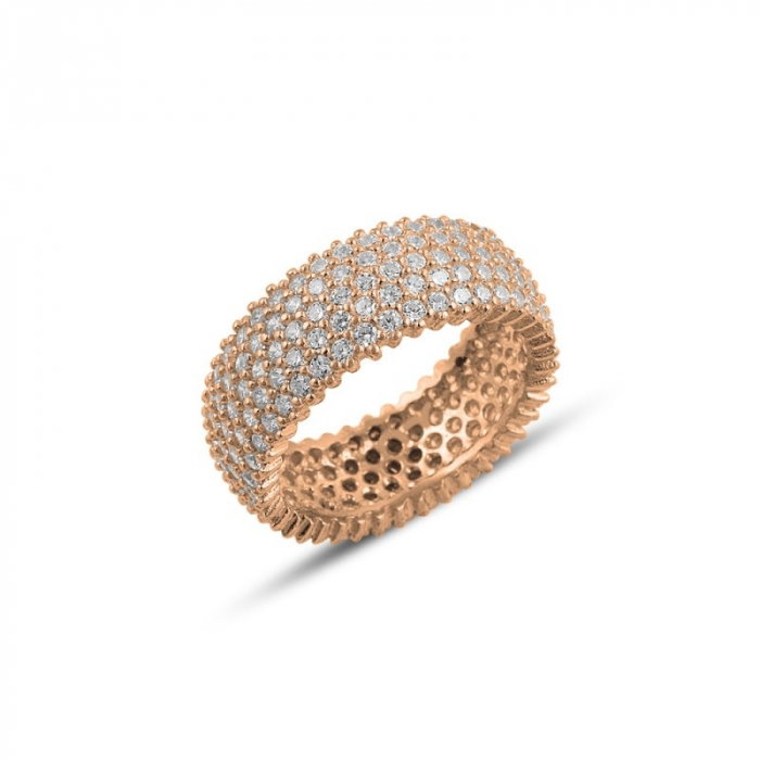 Inel argint Eternity cu 5 randuri de zirconii [2]
