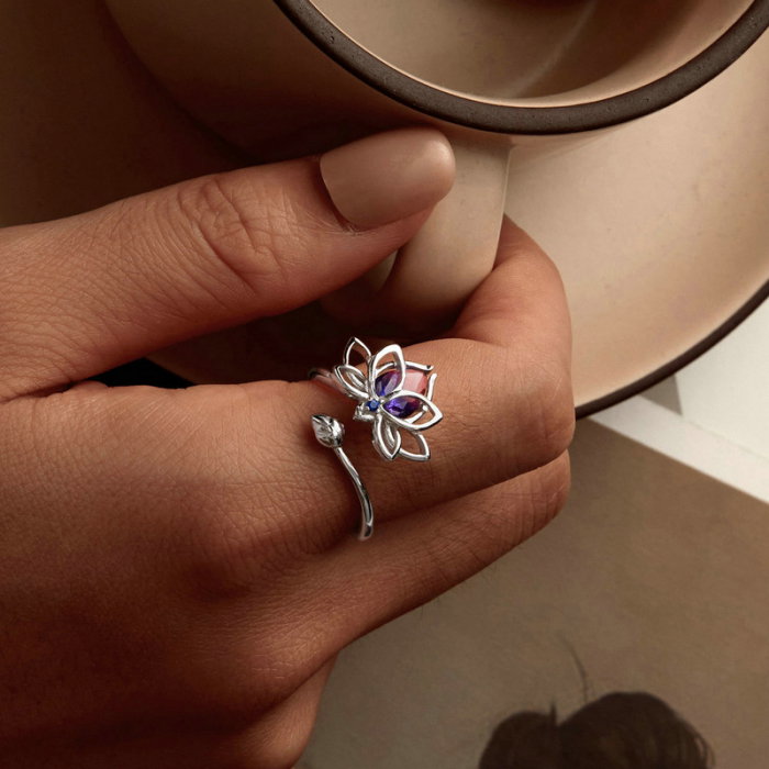 Inel argint floare de lotus [6]