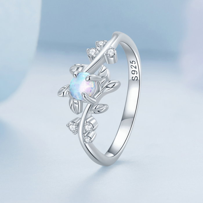 Inel argint floare de opal [2]