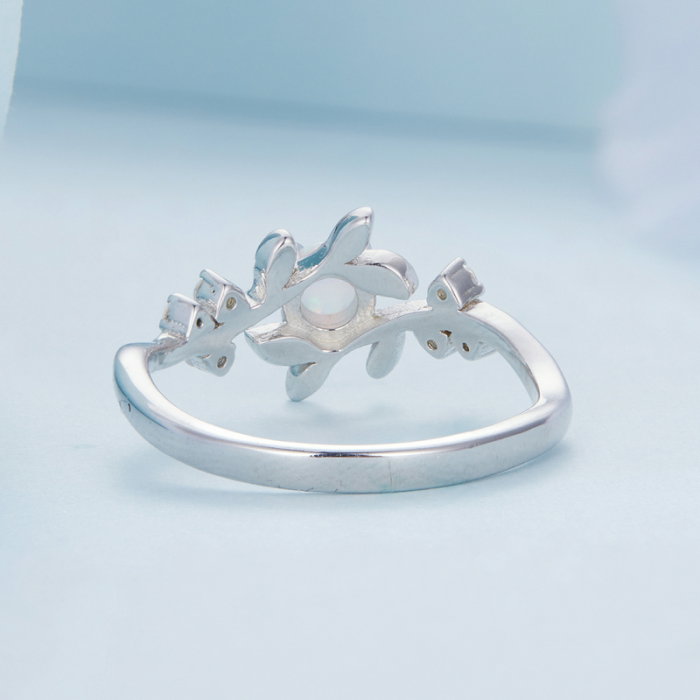 Inel argint floare de opal [4]