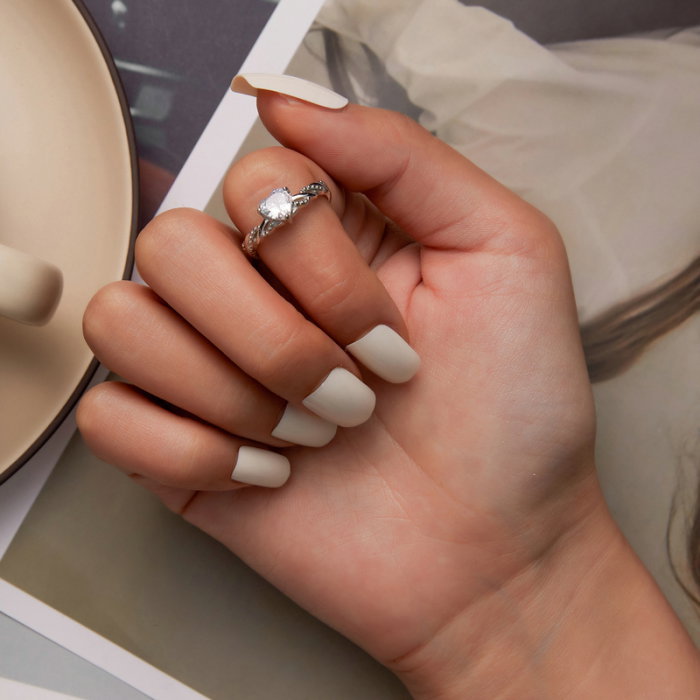 Inel argint inimioara cu zirconiu [7]