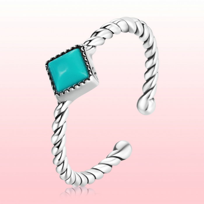 Inel argint geometric, reglabil [10]