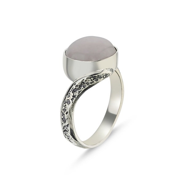 Inel argint Handmade cu Cuart Roz [1]