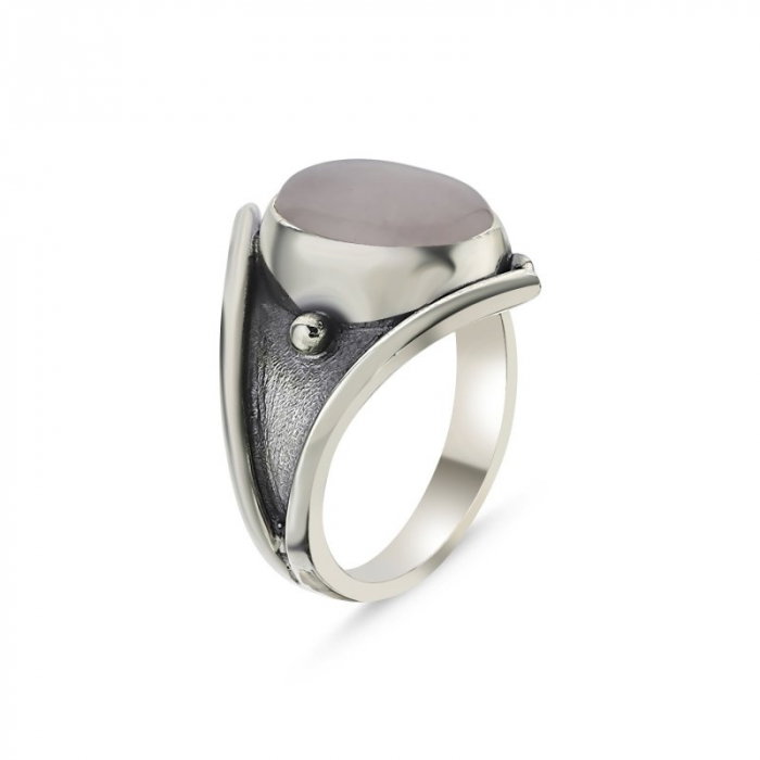 Inel argint handmade cu cuart roz [1]