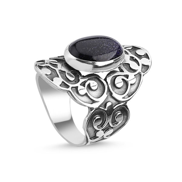 Inel argint Handmade cu Piatra Soarelui Albastra [1]