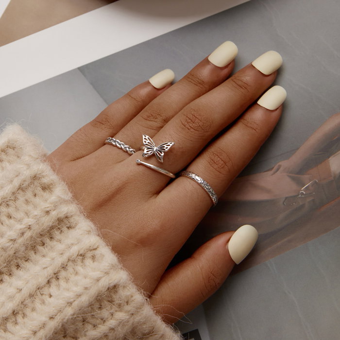 Inel argint impletit de 2 mm [2]