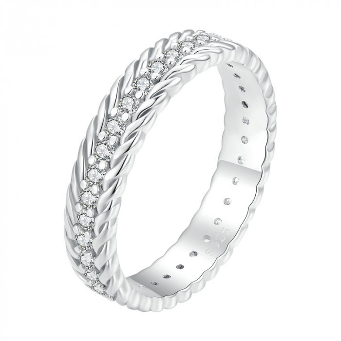 Inel argint impletit cu zirconii [6]