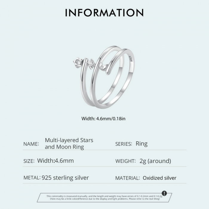 Inel argint inel spiralat cu luna si luceafar [8]