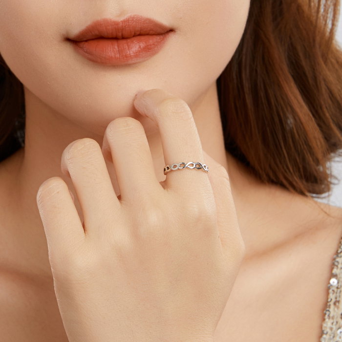 Inel argint infinit [9]