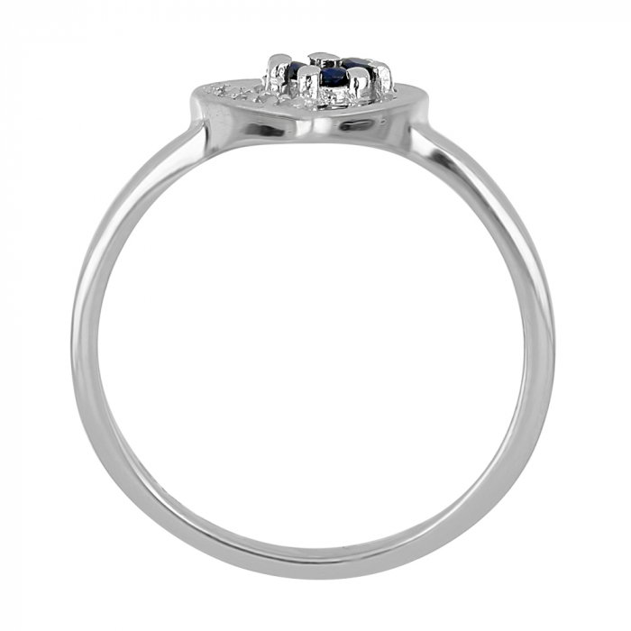 Inel argint inima cu 3 pietre de safir - IVA0106 [5]