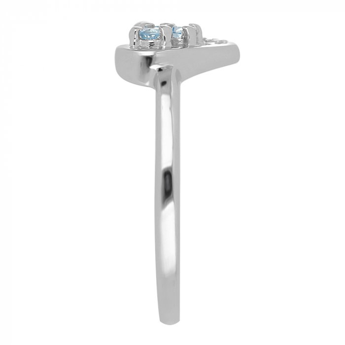 Inel argint inima cu 3 pietre de topaz - IVA0109 [5]