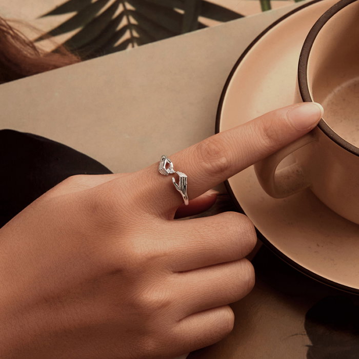 Inel argint Inima Daruita [2]