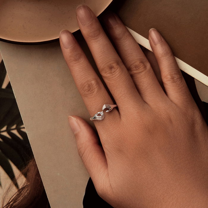 Inel argint Inima Daruita [10]