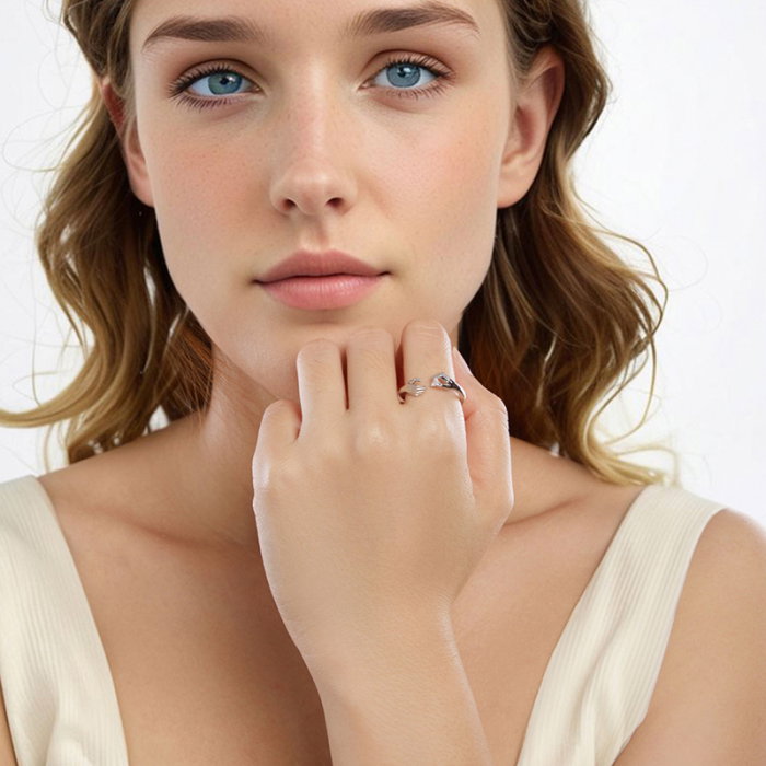 Inel argint Inima Daruita [6]