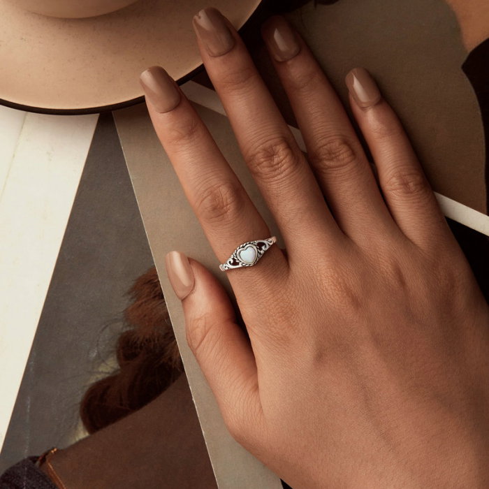 Inel argint inima de opal [8]