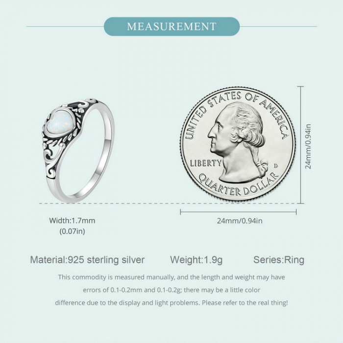 Inel argint inima de opal [10]