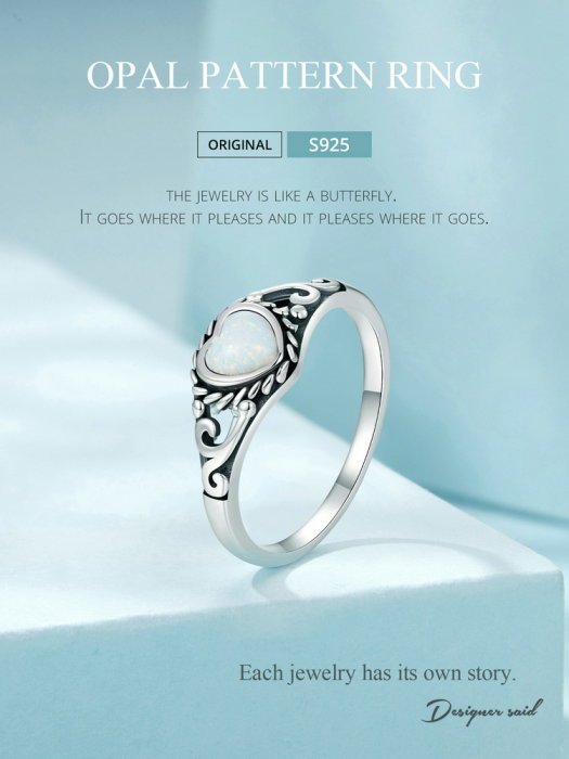 Inel argint inima de opal [13]