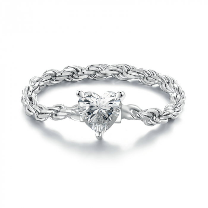 Inel argint inima inlantuita [8]