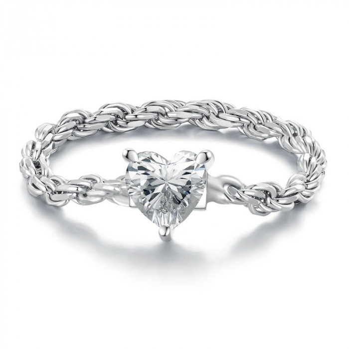 Inel argint inima inlantuita [12]