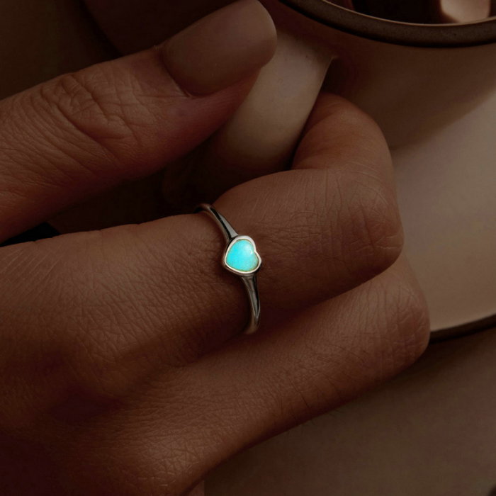 Inel argint inima luminoasa [8]