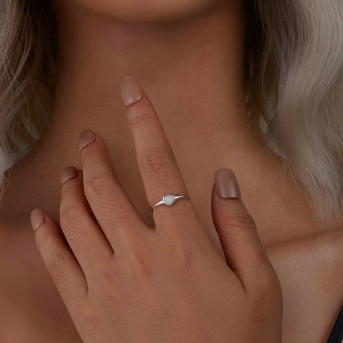 Inel argint inima luminoasa [5]