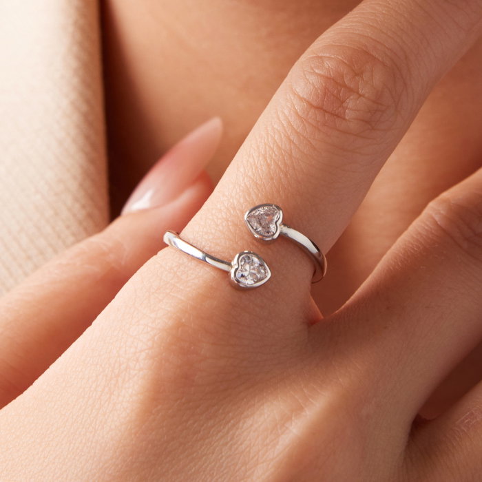 Inel argint inimioara cu Zirconia [2]