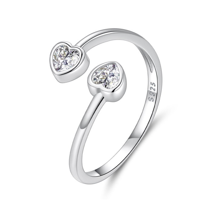 Inel argint inimioara cu Zirconia [1]