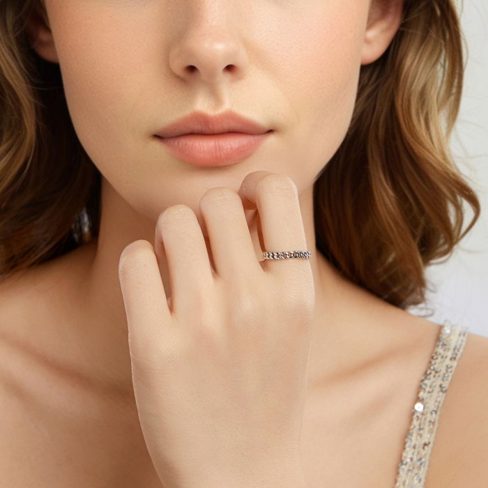 Inel argint lant cubanez [2]