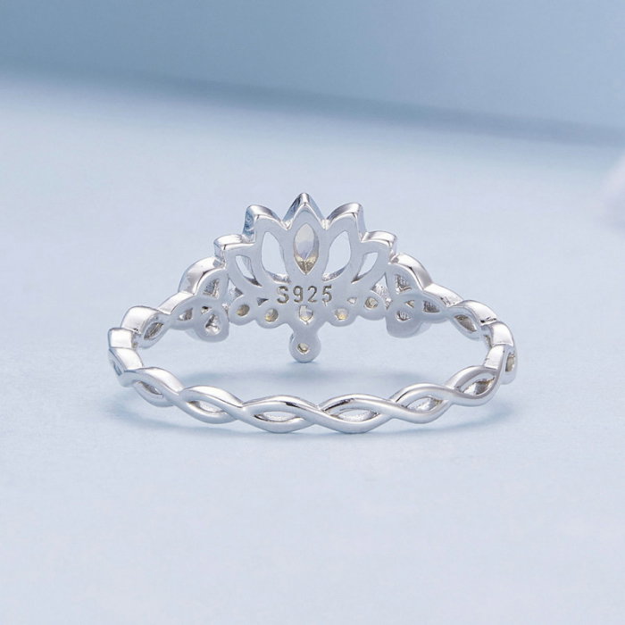 Inel argint lotus [8]