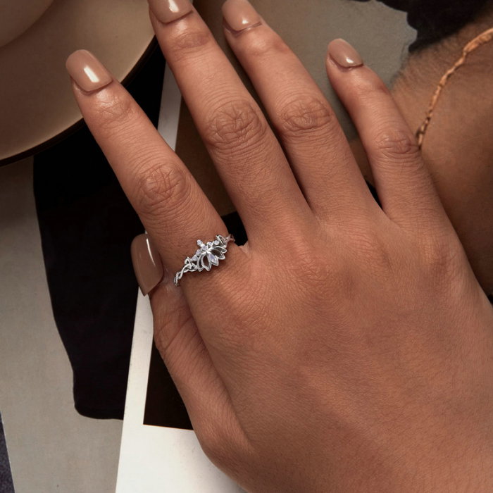 Inel argint lotus [7]